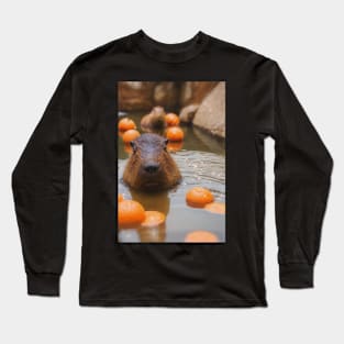 Capybara Citrus Bath Long Sleeve T-Shirt